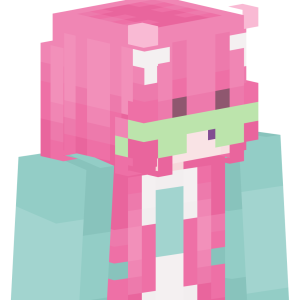 Розовая няша в очках - Сбоку