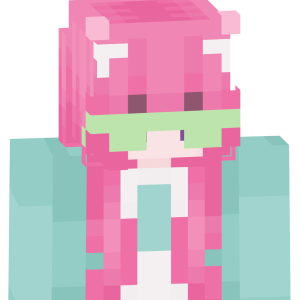 Розовая няша в очках - Спереди