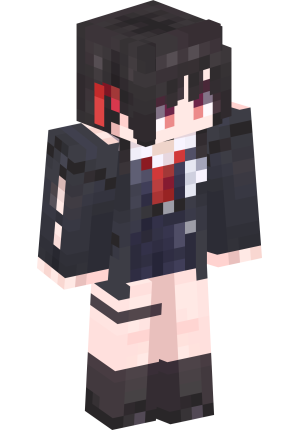 Черноглазая аниме-школьница