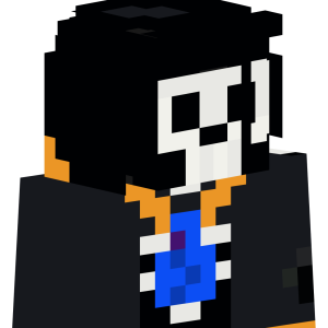 Скелет в оранжевом худи - Сбоку