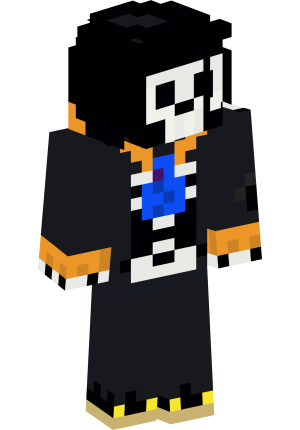 Скелет в оранжевом худи