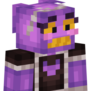 Фиолетовый озорник с клыками - Сбоку