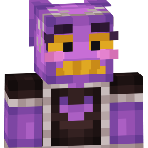 Фиолетовый озорник с клыками - Спереди