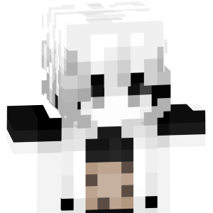 Монохромная аниме-девочка - Спереди