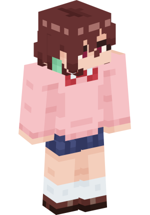 Милая школьница в розовом