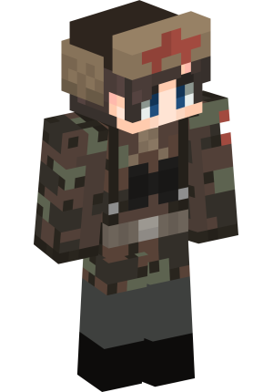 Зимний разведчик в ушанке