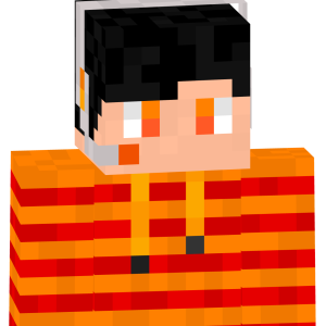 Оранжевый геймер в наушниках - Спереди