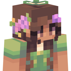 Лесная нимфа с цветами - Сбоку