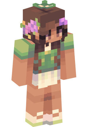 Лесная нимфа с цветами