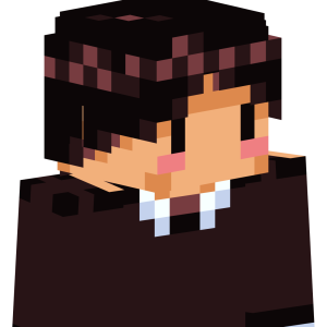 Стеснительный школьник в черном - Сбоку