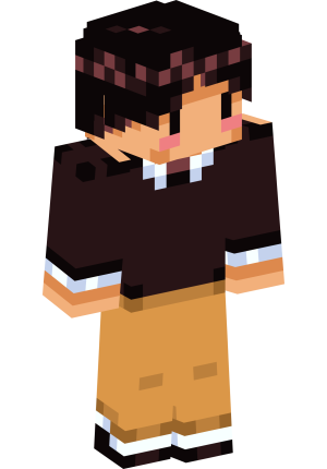 Стеснительный школьник в черном