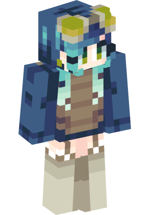 Бирюзовый механик с очками