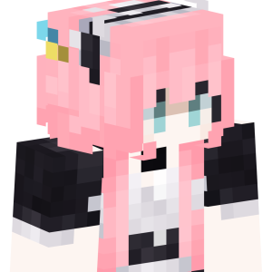 Розовая аниме-горничная - Сбоку