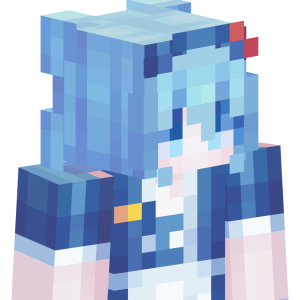 Лазурная аниме-школьница - Сбоку