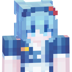 Лазурная аниме-школьница - Спереди