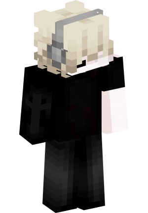 Светловолосый меломан в маске