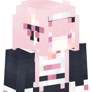 Розовая горничная с рожками - Сбоку