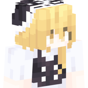 Милая аниме-девушка в клетчатом берете - Сбоку