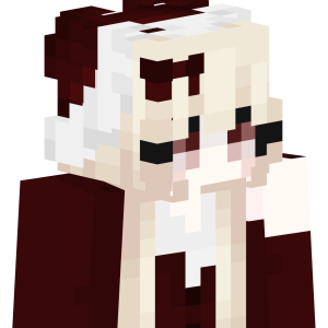 Бордовая готическая горничная - Сбоку