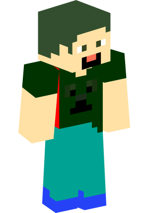 Зеленый крипер-фанат