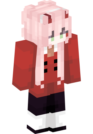 Рогатая красавица в красном