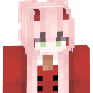 Рогатая красавица в красном - Спереди