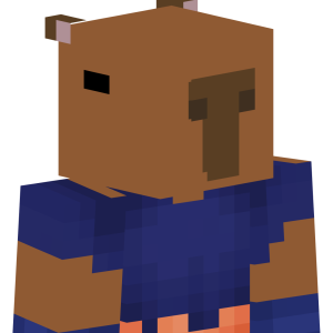 Спокойный капибара в синем - Сбоку