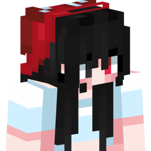 Красноглазая аниме-девушка - Сбоку