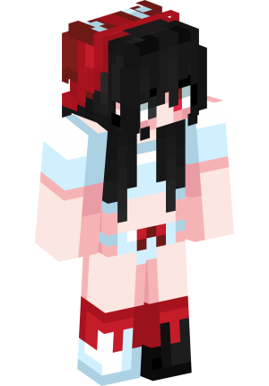 Красноглазая аниме-девушка