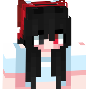 Красноглазая аниме-девушка - Спереди