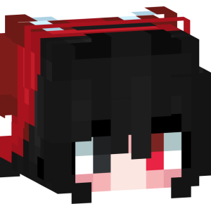 Красноглазая аниме-девушка - Голова