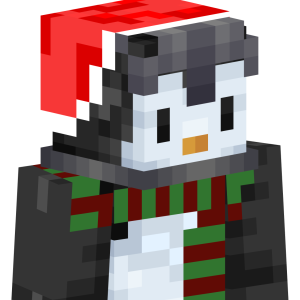 Новогодний пингвин в шарфе - Сбоку