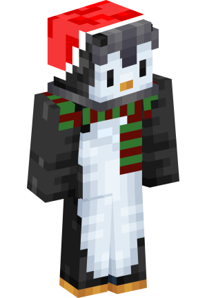 Новогодний пингвин в шарфе