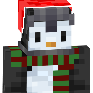 Новогодний пингвин в шарфе - Спереди