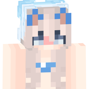 Лазурная неко-девушка - Спереди