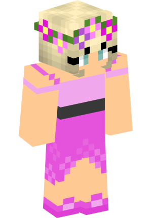 Цветочная нимфа в розовом