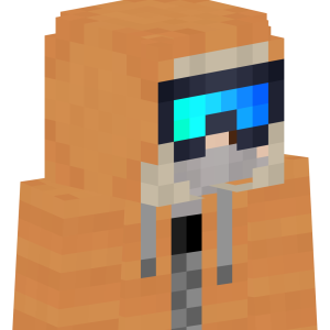 Оранжевый худи с очками - Сбоку