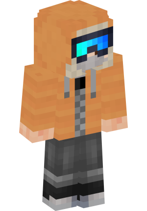 Оранжевый худи с очками