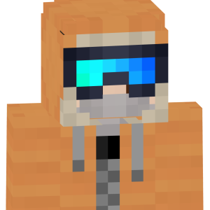 Оранжевый худи с очками - Спереди