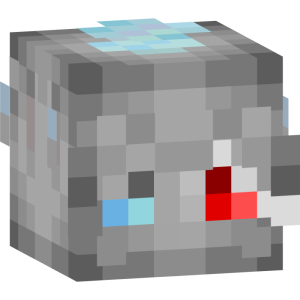 Глитч-киборг в красно-синем - Голова