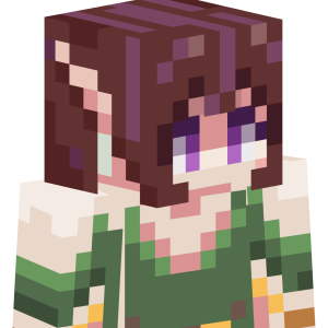 Аниме девушка с фиолетовыми глазами - Сбоку