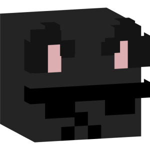 Черный стильный котик - Голова