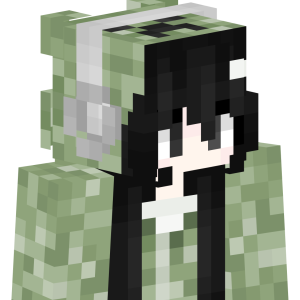 Мятная стримерша в наушниках - Сбоку