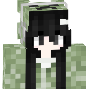 Мятная стримерша в наушниках - Спереди