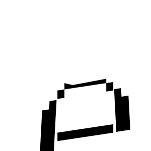 Минималистичный черно-белый символ - Сбоку