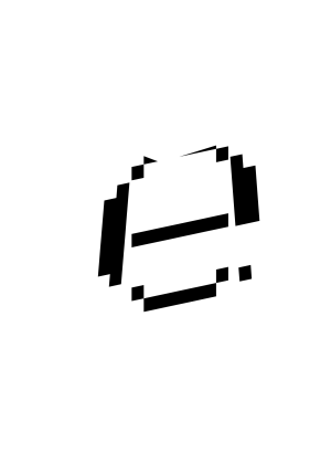 Минималистичный черно-белый символ