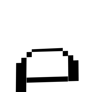 Минималистичный черно-белый символ - Спереди