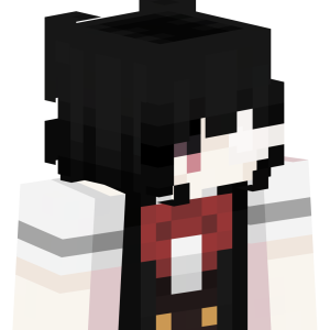 Черноглазая школьница в галстуке - Сбоку