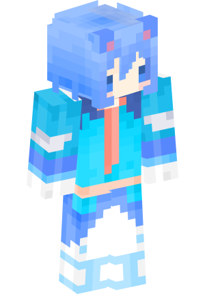 Лазурная аниме-кошечка