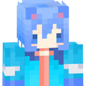 Лазурная аниме-кошечка - Спереди